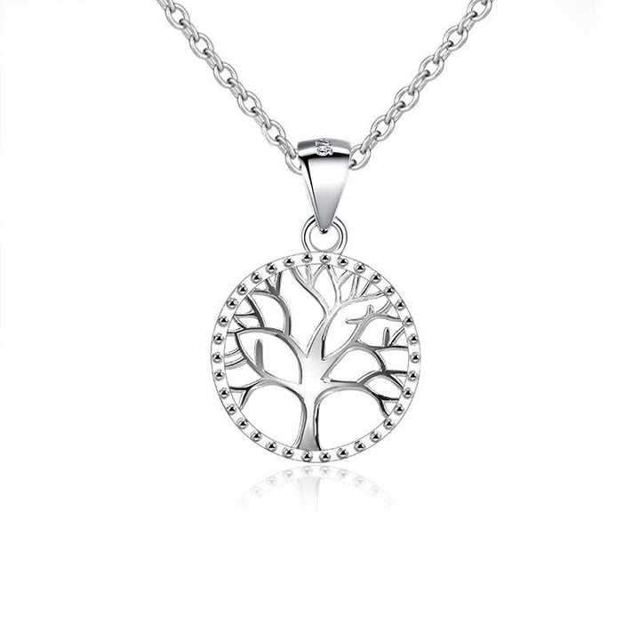 Collier pendentif création arbre de vie en argent sterling 925 avec Buddha Stones - image 1