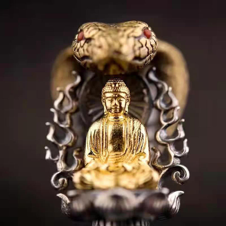 Buddha Stones tibétaines Om Mani Padme Hum bouddha richesse Rotation collier Vajra pendentif - image 3