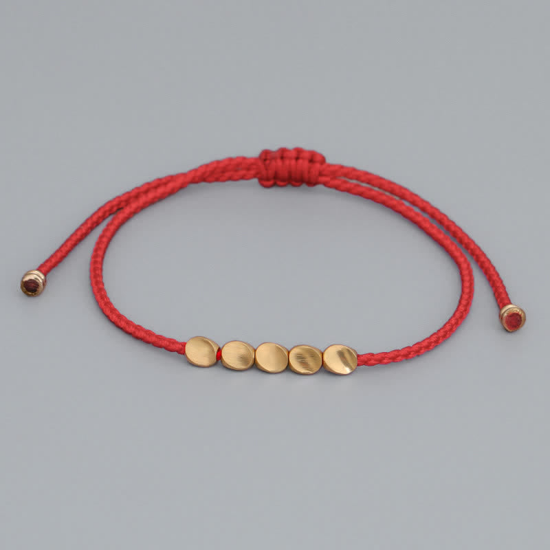Bracelet porte-bonheur Feng Shui en fil rouge Buddha Stones