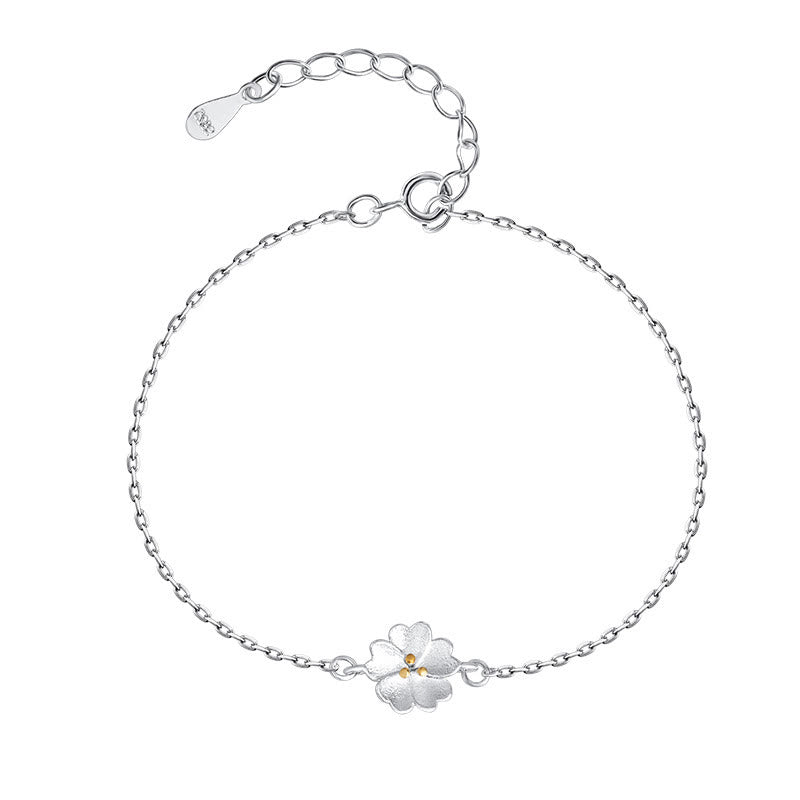 Bracelet chaîne de bénédiction en argent sterling 925 avec Buddha Stones et fleurs de cerisier - image 8