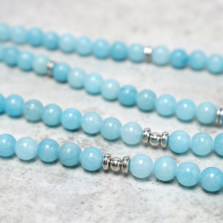 Bracelet Mala de guérison en pierre Buddha Stones