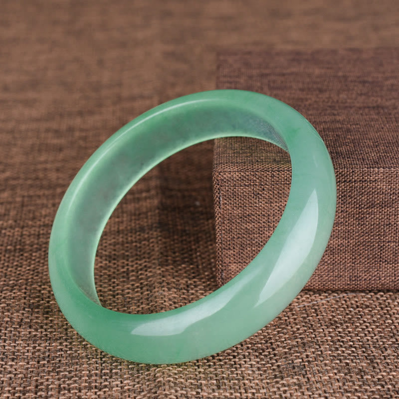 Bracelet jonc en jade naturel Buddha Stones, porte-bonheur, guérison, prospérité - image 3