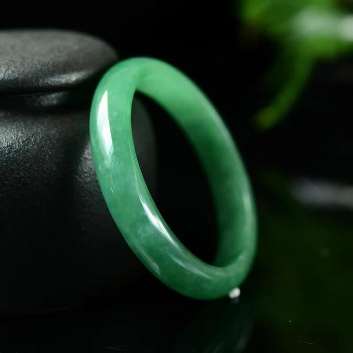 Bracelet de protection et d'abondance en jade et Buddha Stones - 61 mm - image 0
