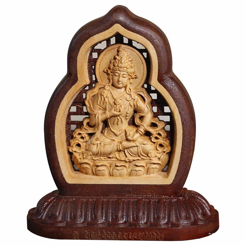 Statue de compassion gravée en bois de Bouddha Vajrasattva, figurine décorative - image 1