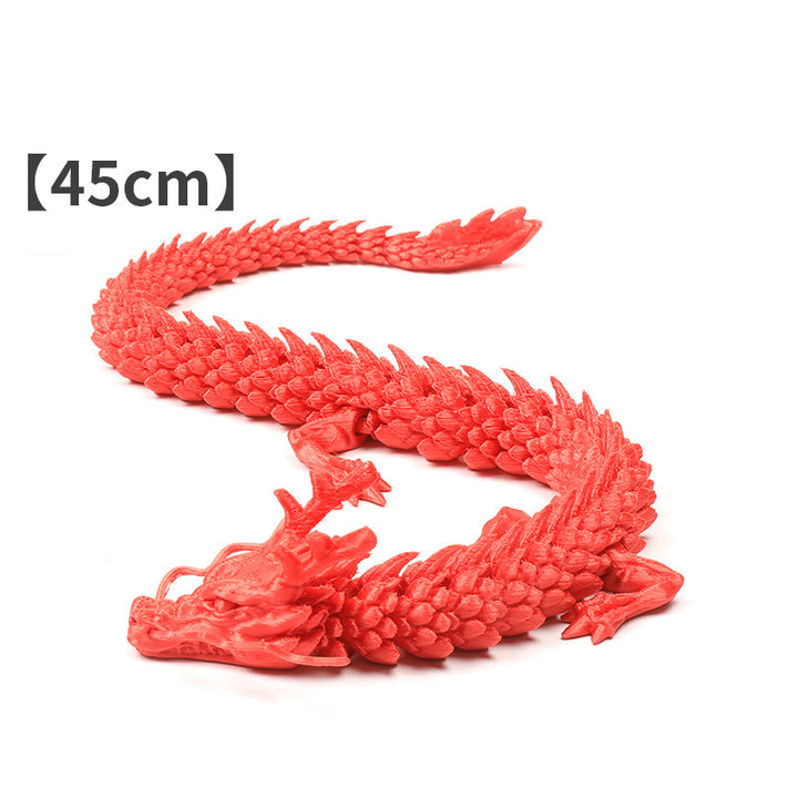 Buddha Stones Dragon lumineux Feng Shui imprimé en 3D pour décoration de la maison - Dragon rouge 45 cm - image 10