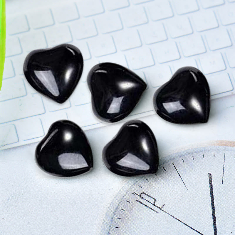 Décoration d'amour en pierre d'améthyste naturelle œil de tigre - Onyx noir*5 pièces - image 13