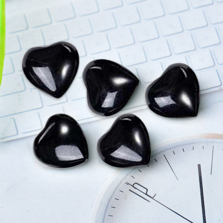 Décoration d'amour en pierre d'améthyste naturelle œil de tigre - Onyx noir*5 pièces - image 13