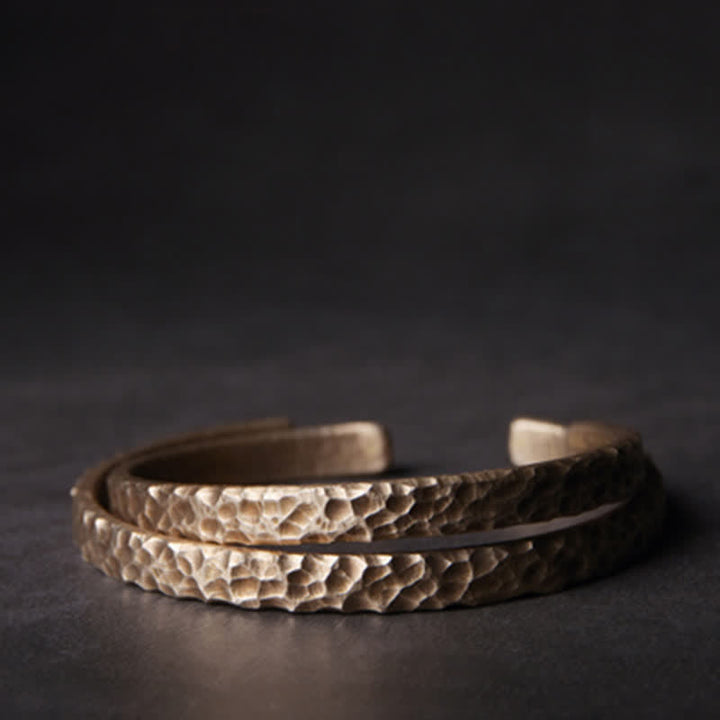 Bracelet manchette en cuivre au design simple Buddha Stones - image 7