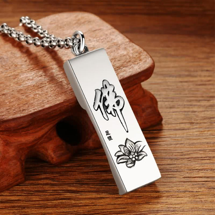 Buddha Stones Tathagata Bouddha Force Protection Amulette Porte-bonheur Collier Pendentif Style Vintage - image 10