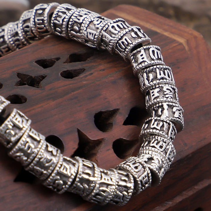 Bracelet de pureté tibétain fait main avec mantra en Buddha Stones