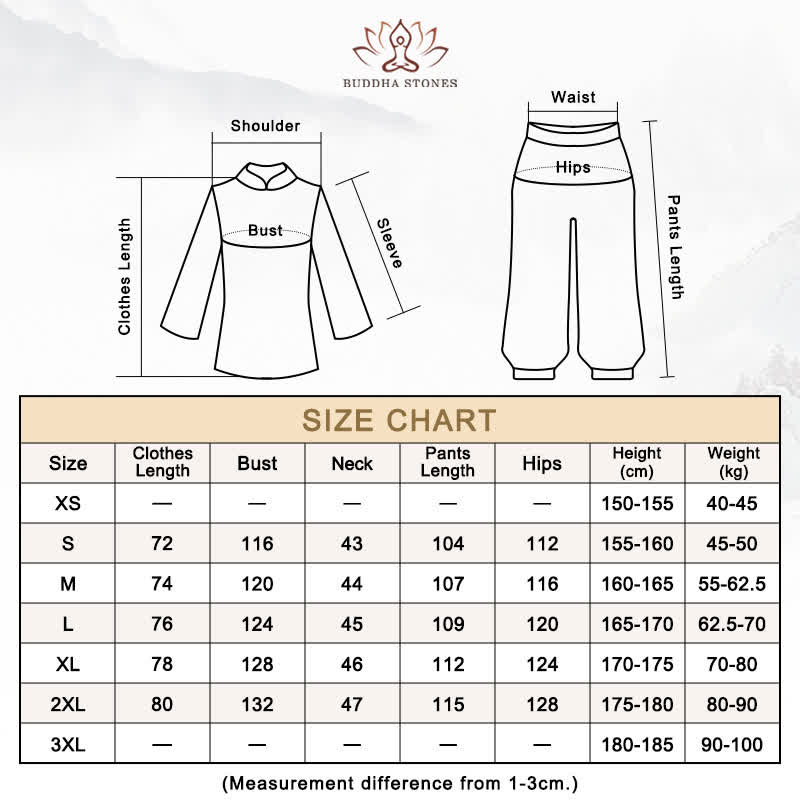 Ensemble de vêtements unisexe en coton et lin avec Buddha Stones , Tai Chi, Qigong, méditation, prière, pratique spirituelle zen - image 26