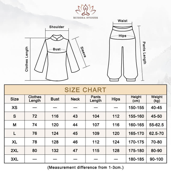 Ensemble de vêtements unisexe en coton et lin avec Buddha Stones , Tai Chi, Qigong, méditation, prière, pratique spirituelle zen - image 26