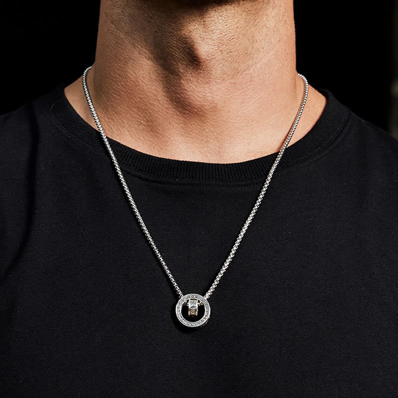 Collier pendentif tibétain en Buddha Stones Om Mani Padme Hum sculpté en chaîne de paix et de pureté - image 12