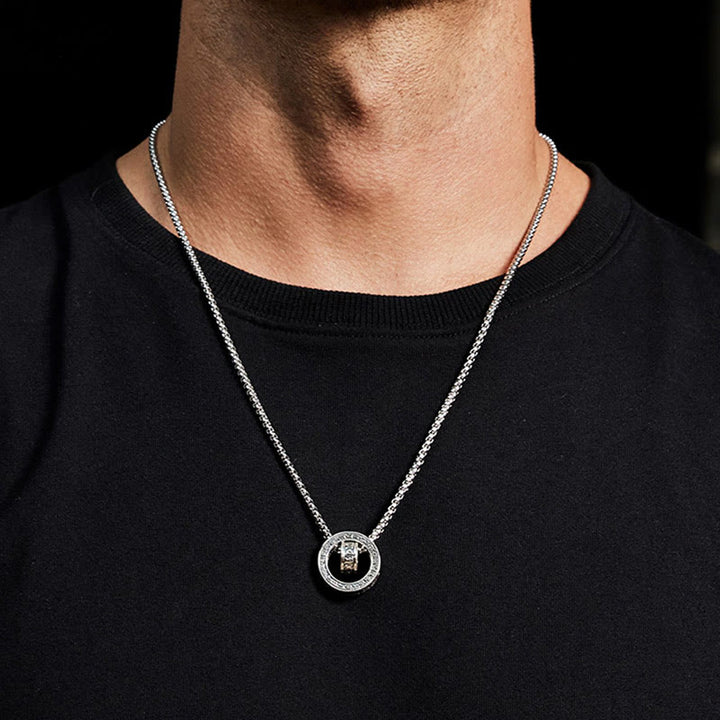 Collier pendentif tibétain en Buddha Stones Om Mani Padme Hum sculpté en chaîne de paix et de pureté - image 12