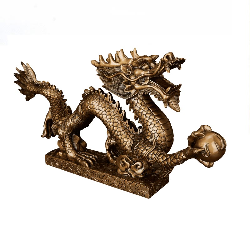 Buddha Stones Feng Shui Dragon Nuage de Bon augure Richesse Chance Décoration - Brun - 50 cm x 7,5 cm x 25 cm - image 12