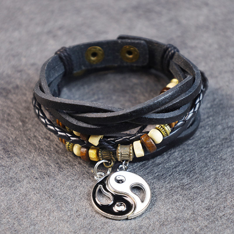 Bracelet d'équilibre de couple pendentif Yin Yang