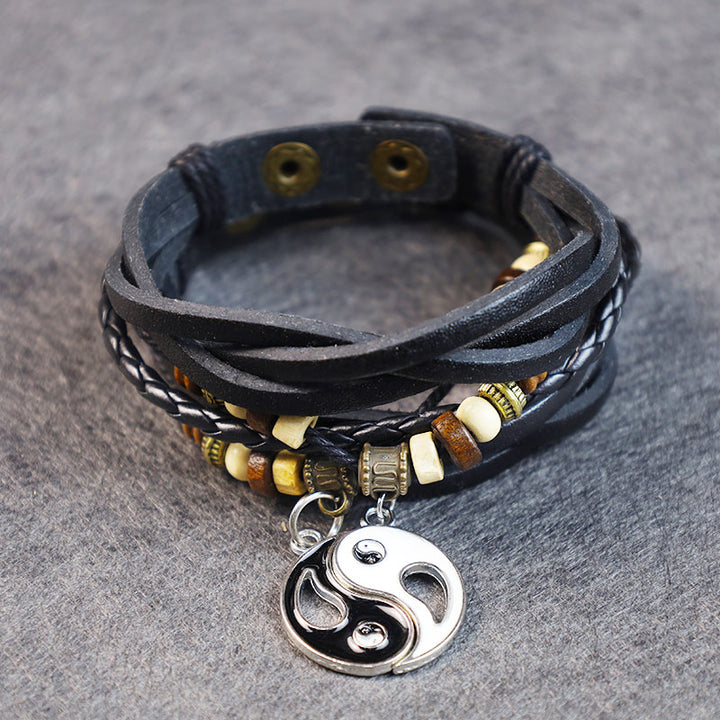 Bracelet d'équilibre de couple pendentif Yin Yang