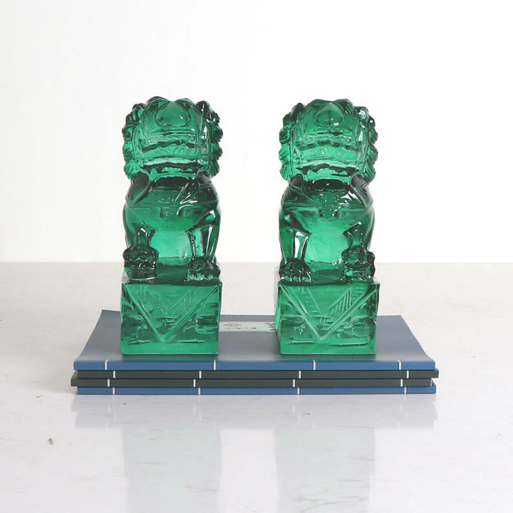 Lot de 2 statues de lion en résine pour décoration de maison ou de bureau - image 13