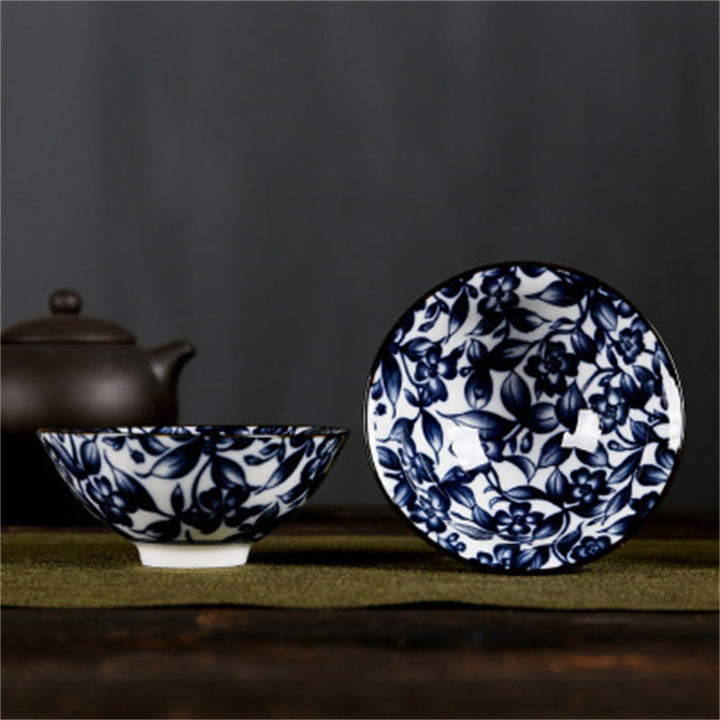 Buddha Stones Fleurs Fu Caractère Montagnes Lotus Fleurs de cerisier Tasse à thé en céramique Tasse à thé Kung Fu