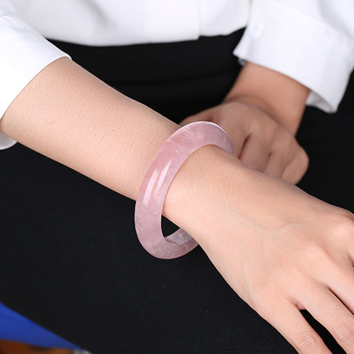 Bracelet de soins et d'amour en quartz rose naturel Buddha Stones