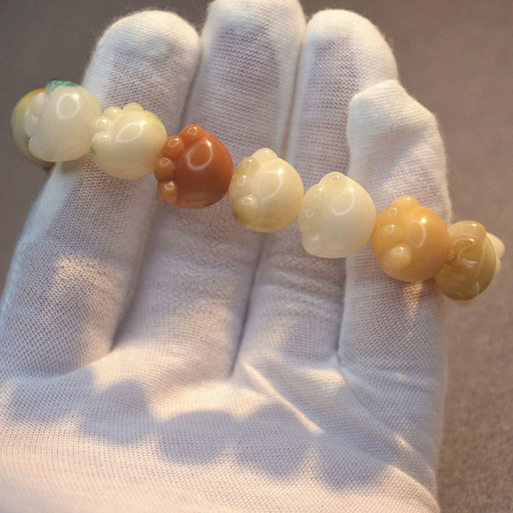 Bracelet d'harmonie calme avec pattes de chat mignon en Buddha Stones et graines de Bodhi multicouches - image 10