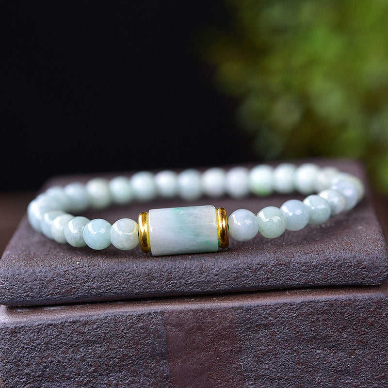 Bracelet de prospérité et de chance en jade naturel Buddha Stones
