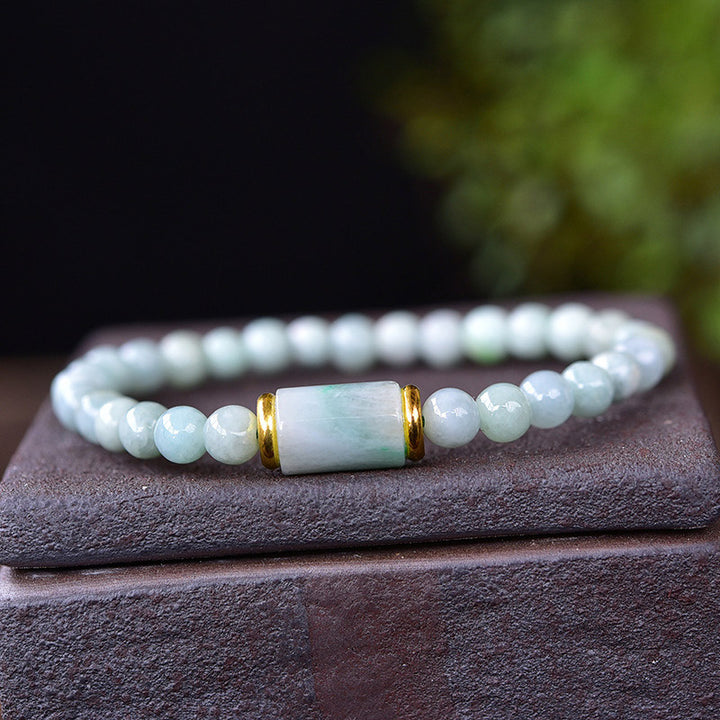 Bracelet de prospérité et de chance en jade naturel Buddha Stones