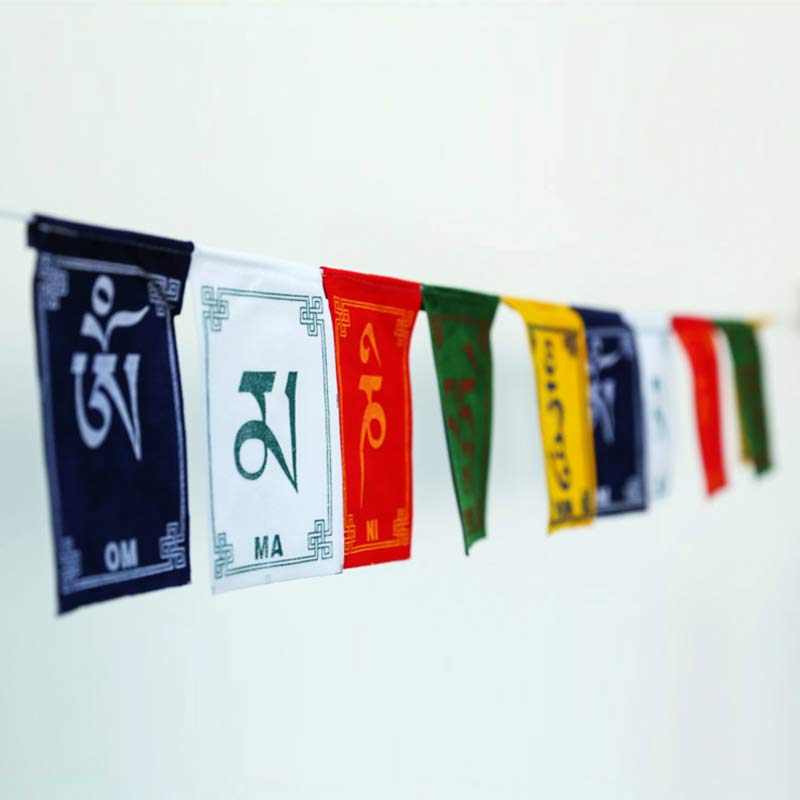 Drapeau de prière tibétain Om Mani Padme Hum pour voiture extérieure - image 6