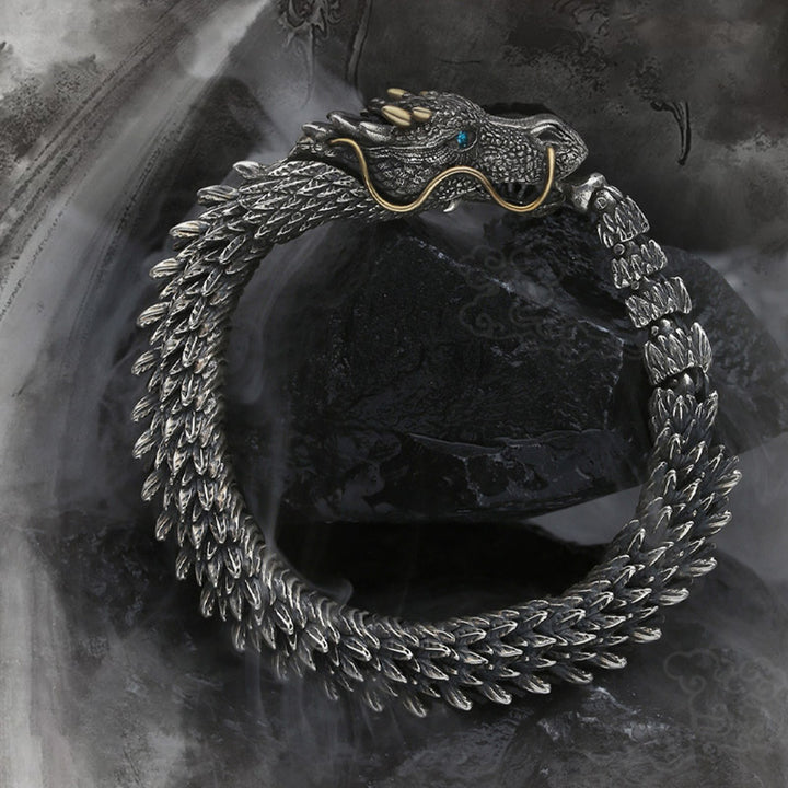 Bracelet chaîne de protection porte-bonheur en Buddha Stones, dragon nordique, fait à la main