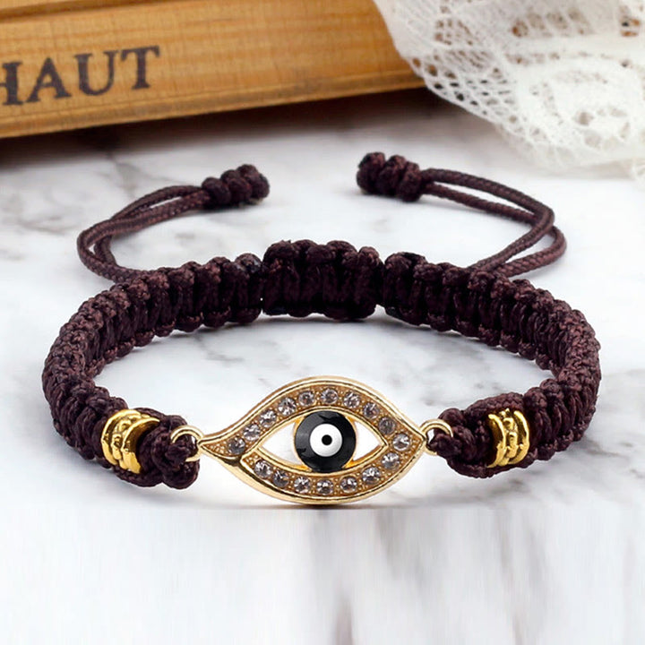 Bracelet en corde avec Buddha Stones pour éloigner le mauvais œil et les mauvais esprits