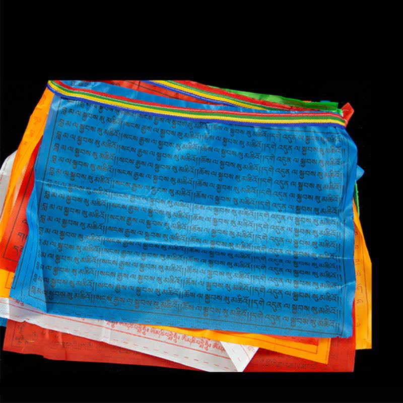 Drapeaux de prière d'extérieur Tibétains à 5 couleurs représentant le cheval du vent (20 pièces) - image 9