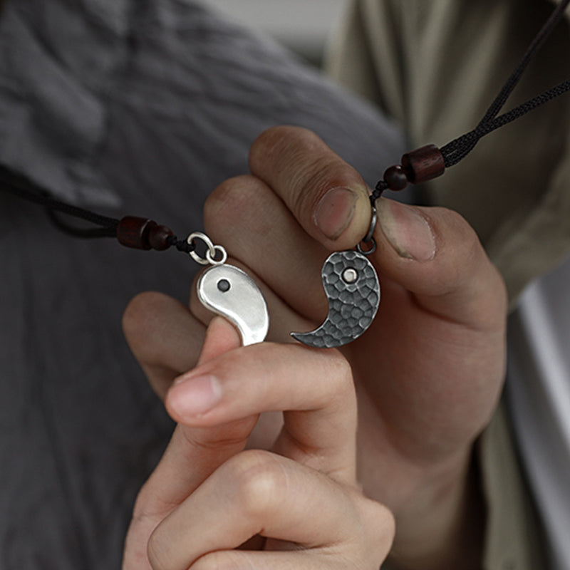 Collier pendentif en argent sterling 990 avec Buddha Stones et harmonie Yin Yang - image 4