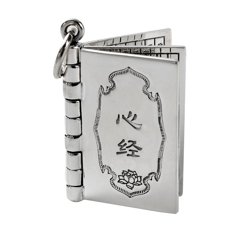 Collier pendentif en argent sterling 990 Buddha Stones et cœur Sutra de la grande compassion Shurangama Mantra Lotus Vajra Peace - image 8