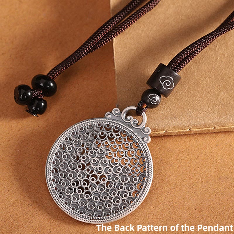 Collier avec pendentif de protection porte-bonheur Phoenix en argent sterling 990 Buddha Stones