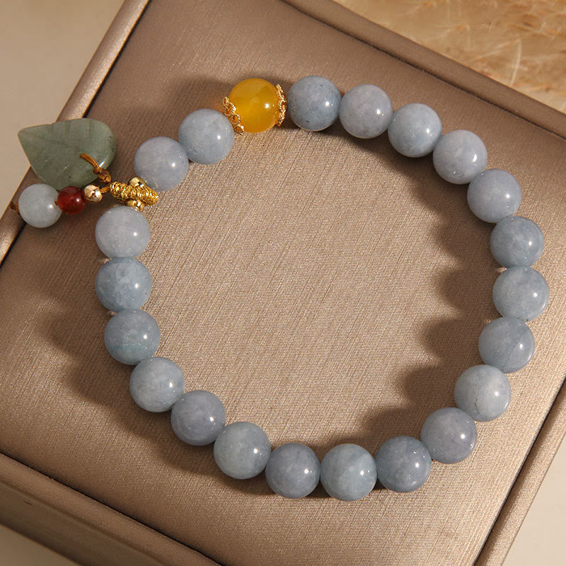 Bracelet de guérison en jade et aigue-marine avec Buddha Stones