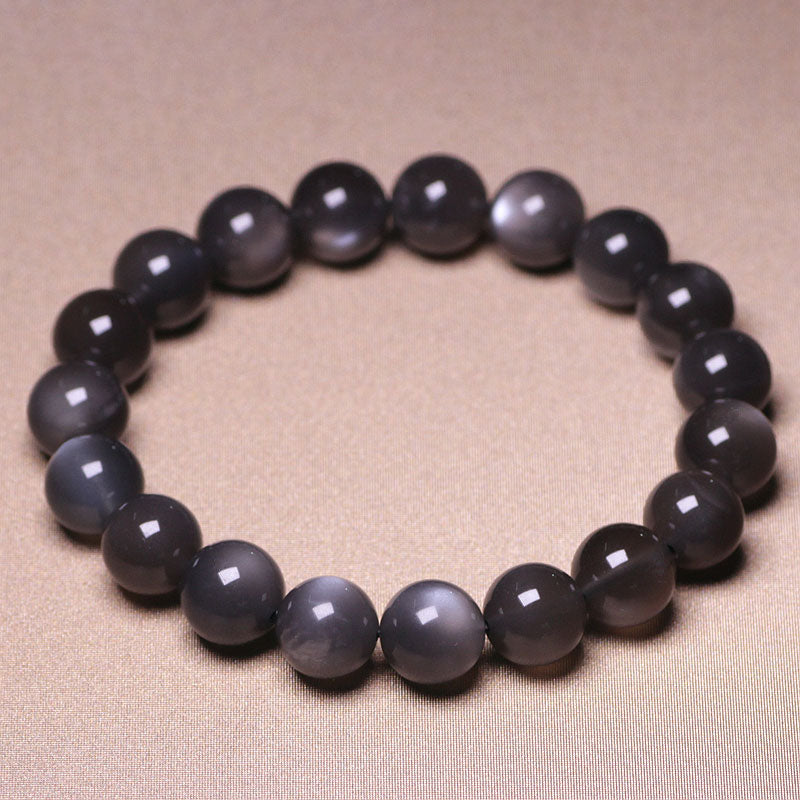Bracelet de perles d'amour positif en pierre de lune naturelle