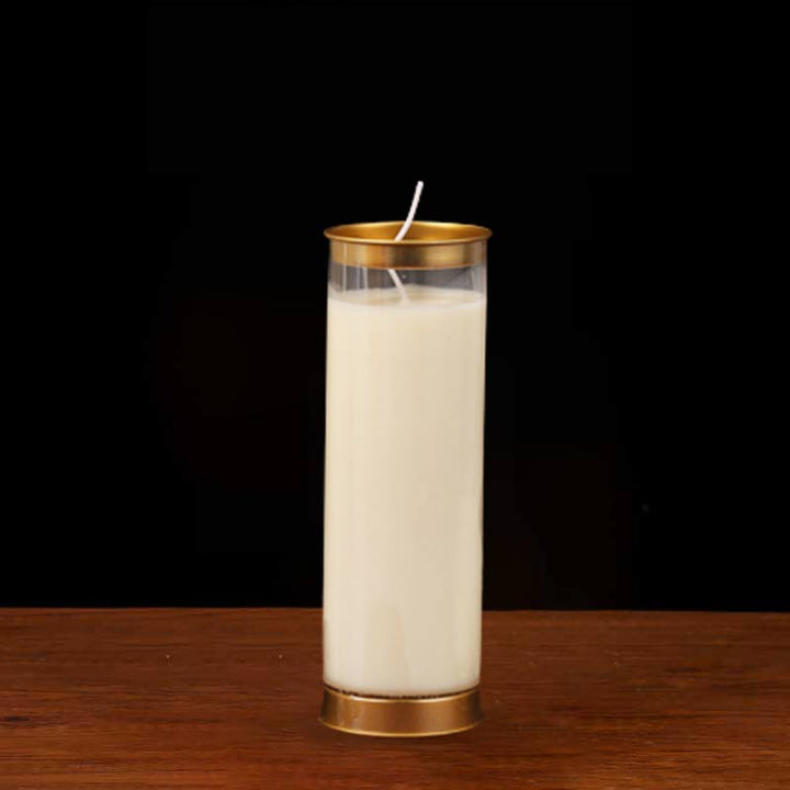 Bougie d'autel de prière de méditation Objets d'utilisation pour rituels de temple bouddhiste - Blanc - Moyen (3 jours) - image 5