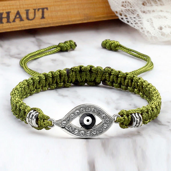 Bracelet en corde avec Buddha Stones pour éloigner le mauvais œil et les mauvais esprits