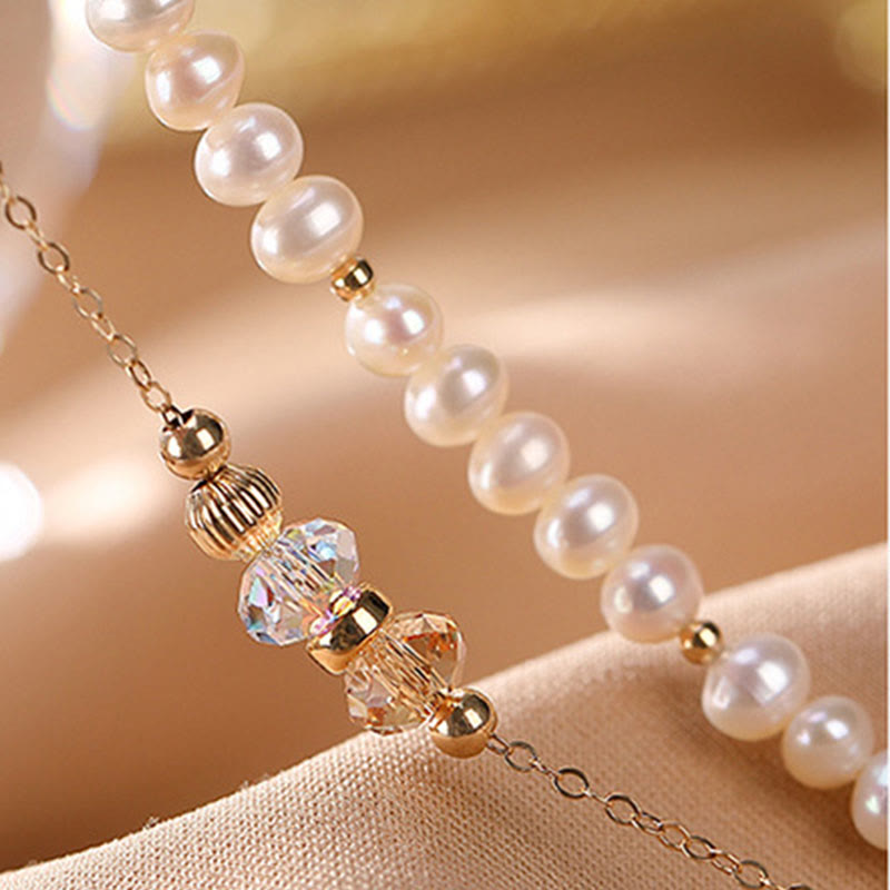 Bracelet double couche de guérison en perles naturelles en argent sterling 925 plaqué or 14 carats avec Buddha Stones