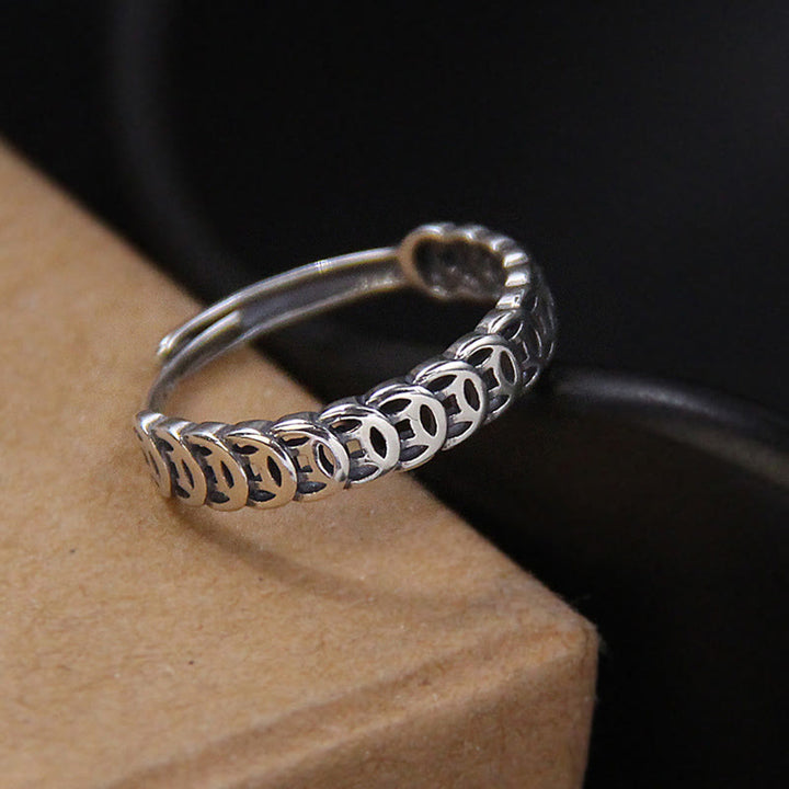 Bague ajustable porte-bonheur en cuivre vintage