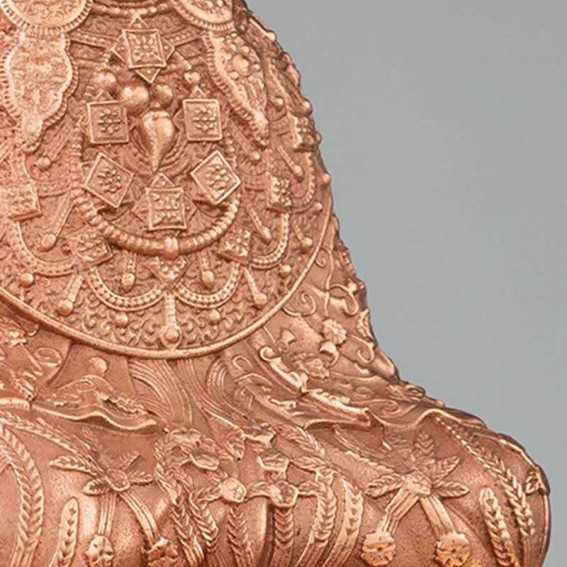 Statue de Bouddha Shakyamuni en cuivre fait à la main avec compassion
