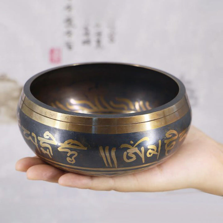 Buddha Stones Bol de méditation tibétain pour la guérison et la pleine conscience Om Mani Padme Hum - image 10