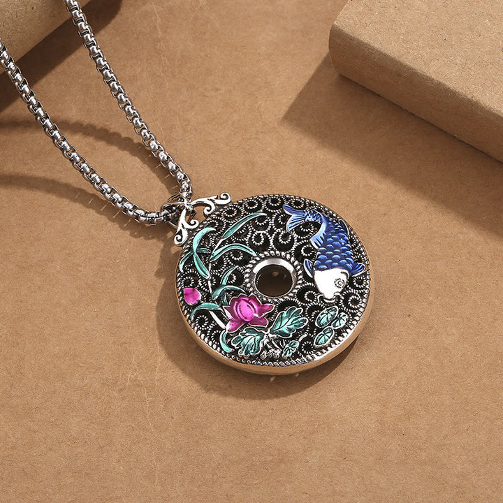 Collier pendentif Buddha Stones Koi Fish Lotus Peace Buckle Fu Character Wealth Luck - image 2