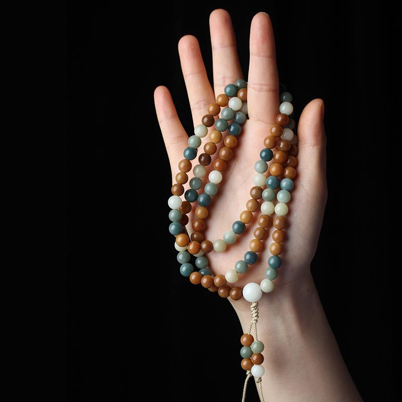 Bracelet Mala Bodhi Seed Harmony Sagesse avec Buddha Stones