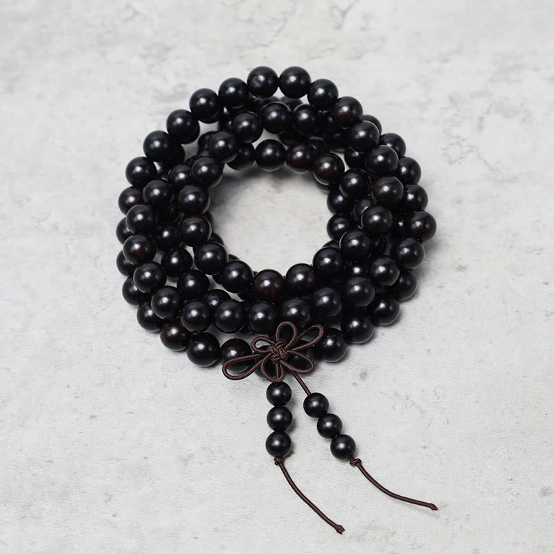 Bracelet Mala 108 Buddha Stones Prière Méditation Bois de Santal Élastique - image 9