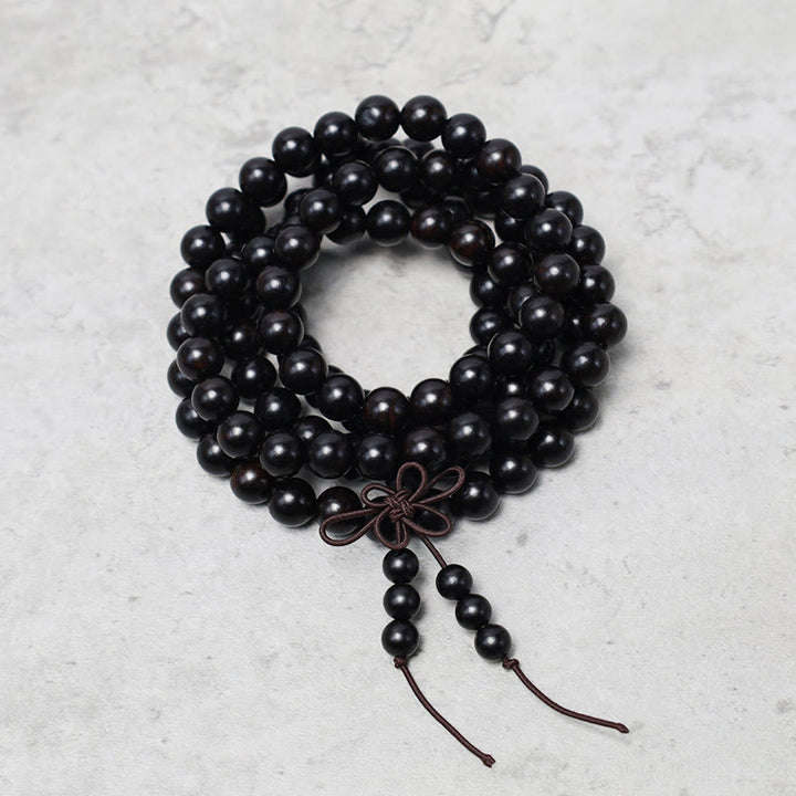 Bracelet Mala 108 Buddha Stones Prière Méditation Bois de Santal Élastique - image 9