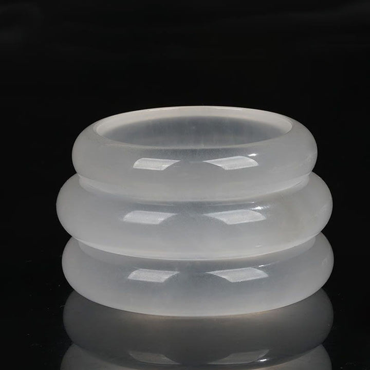 Bracelet porte-bonheur en jade doré translucide naturel avec Buddha Stones - image 9