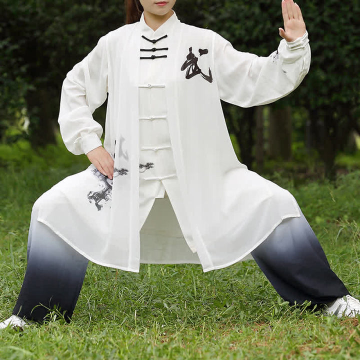 Buddha Stones 3 pièces Yin Yang arbre Tai Chi spirituel Zen pratique méditation prière uniforme ensemble de vêtements unisexe - image 2