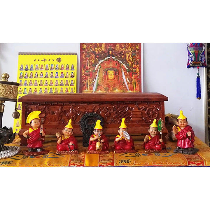 Buddha Stones peintes à la main, figurines de lama tibétaines sculptées, décoration créative pour la maison, le bureau ou la voiture