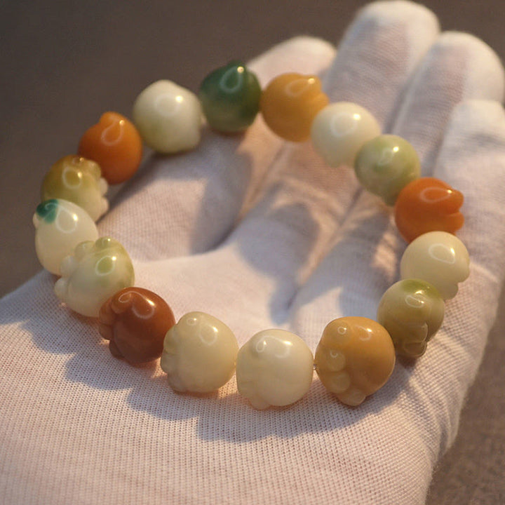 Bracelet d'harmonie calme avec pattes de chat mignon en Buddha Stones et graines de Bodhi multicouches - image 13